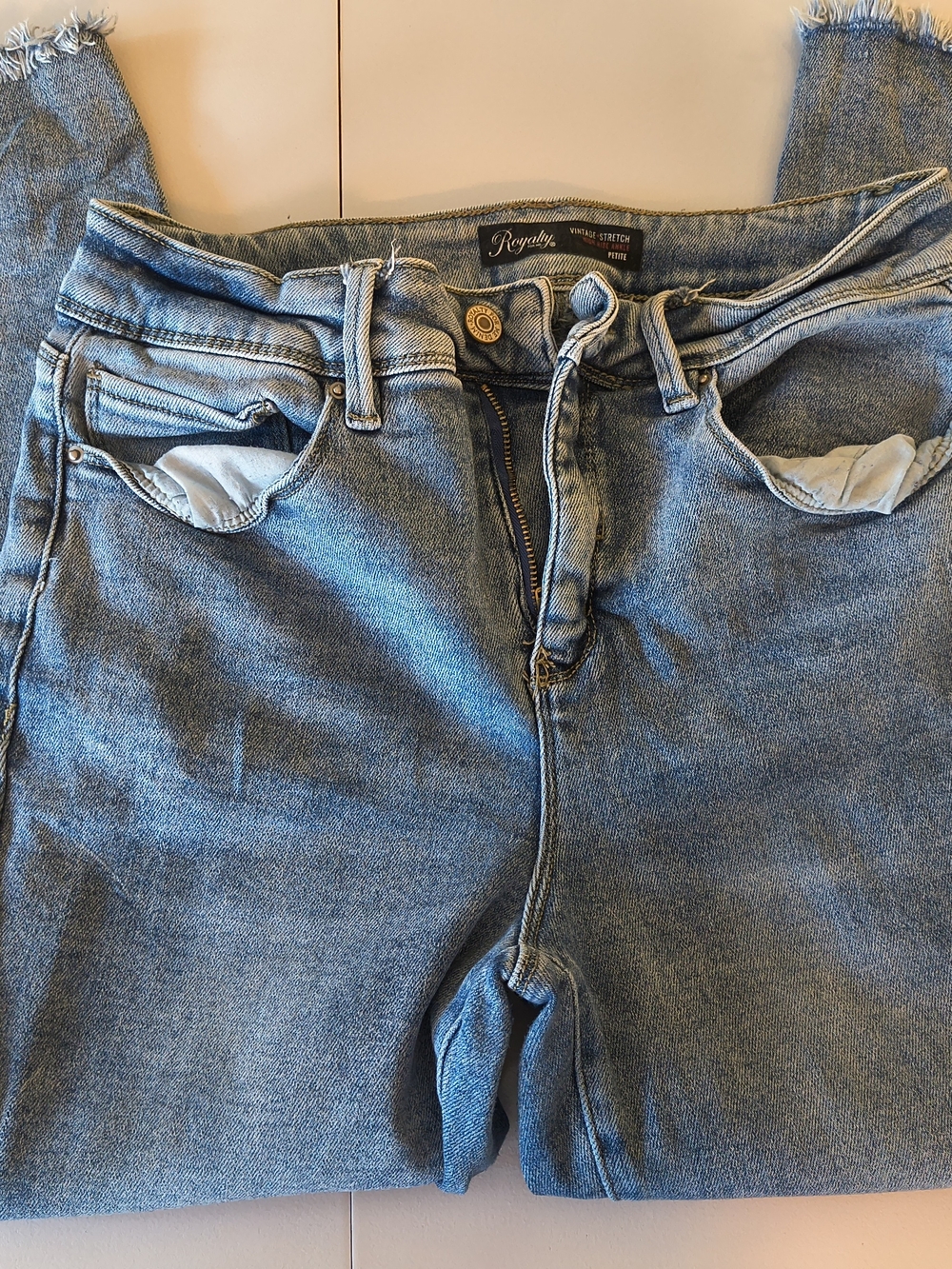 Royalty For Me High-Rise Light Blue Stretch Jeans size 14 petite inseam 23.5"